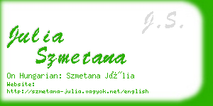 julia szmetana business card
